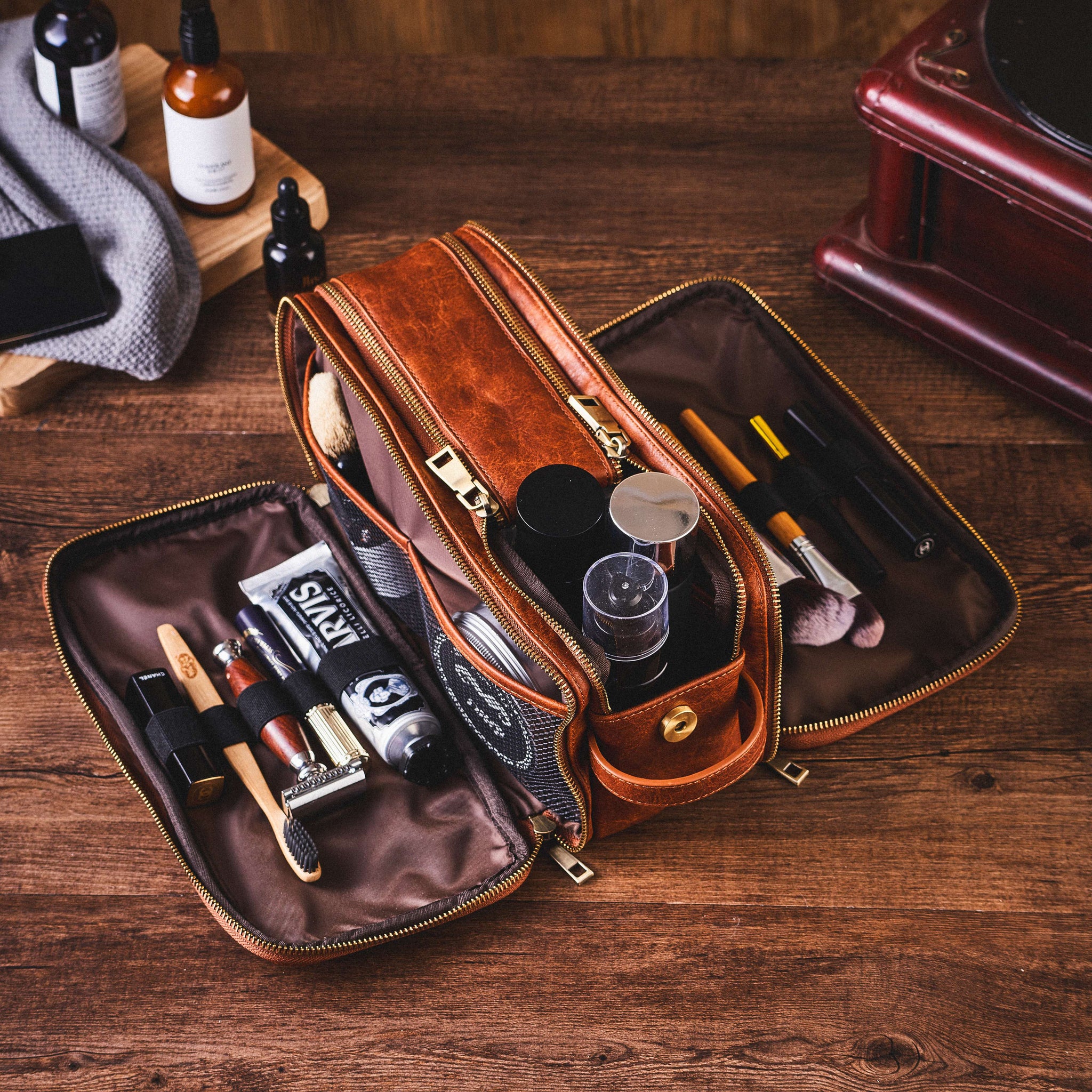 Personalized Groomsmen Gift Men s Toiletry Bag Vegan Leather Dopp Ki JackLeatherStudio
