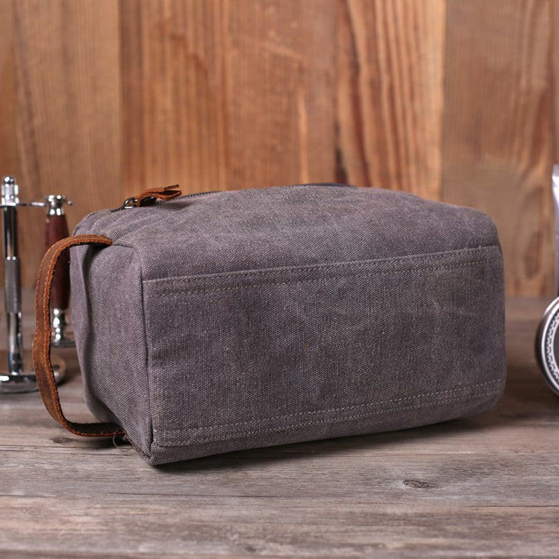 Personalized Groomsmen Gifts Embroidered Canvas Toiletry Bag Men's Travel Dopp Kit
