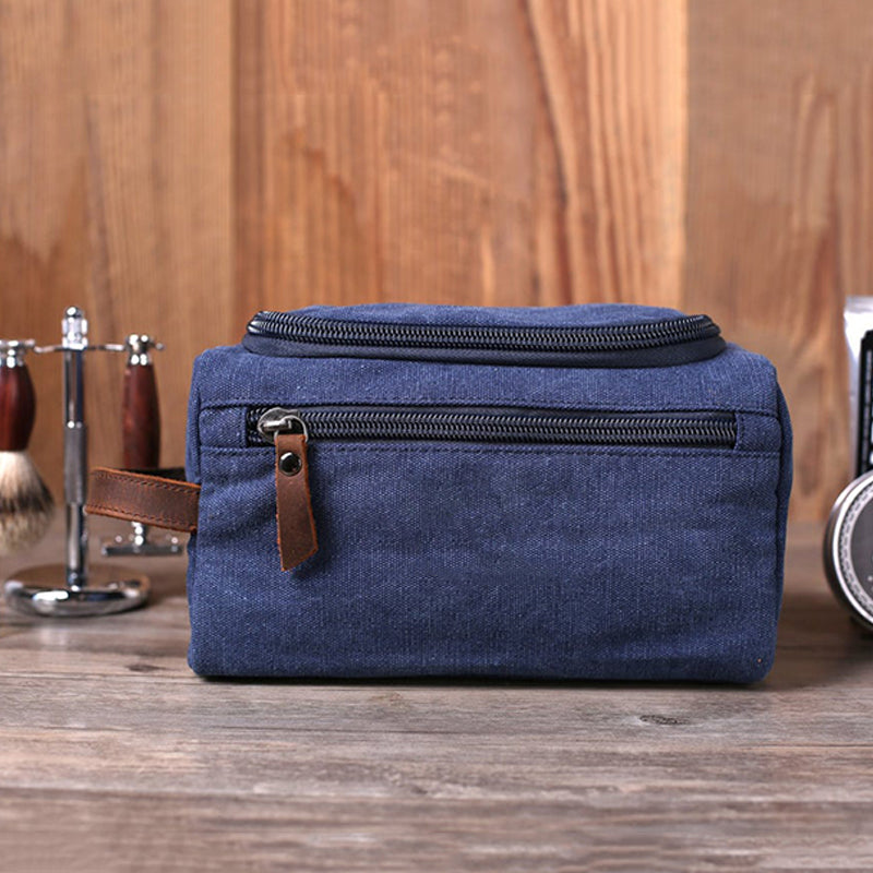 Personalized Groomsmen Gifts Embroidered Canvas Toiletry Bag Men's Travel Dopp Kit