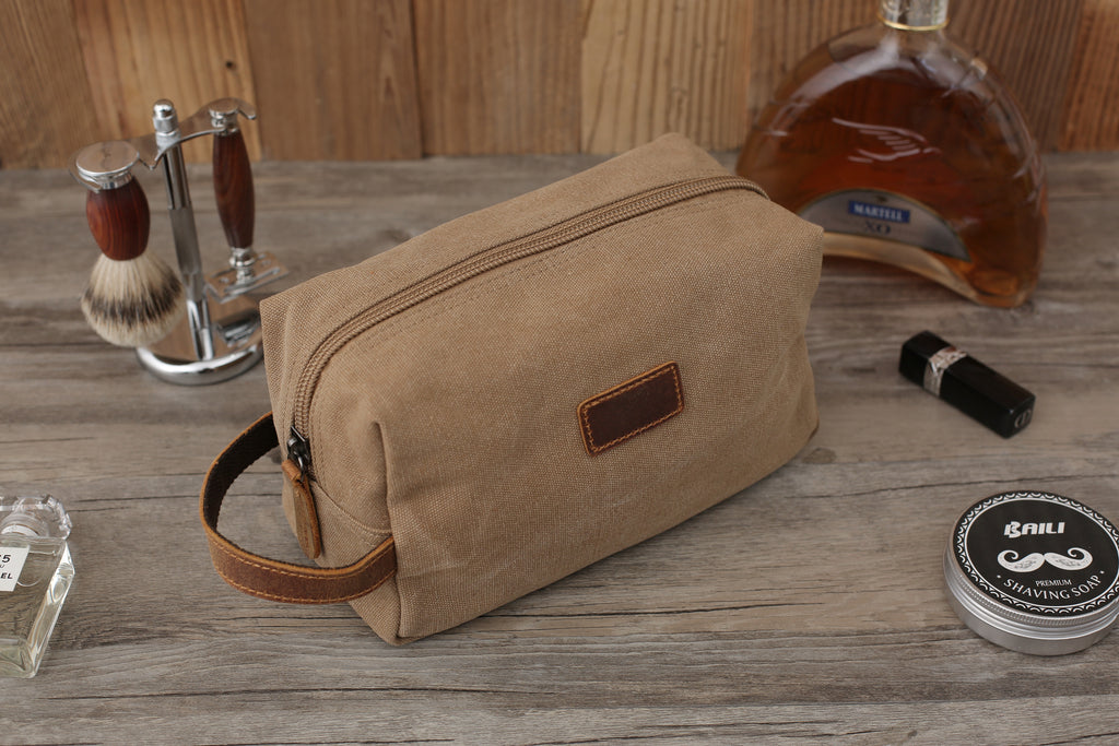 Personalized Canvas Toiletry Bag, Mens Dopp Kit, Groomsmen Gifts Ideas