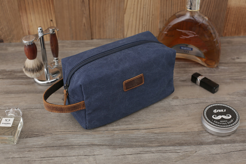 Personalized Canvas Toiletry Bag, Mens Dopp Kit, Groomsmen Gifts Ideas