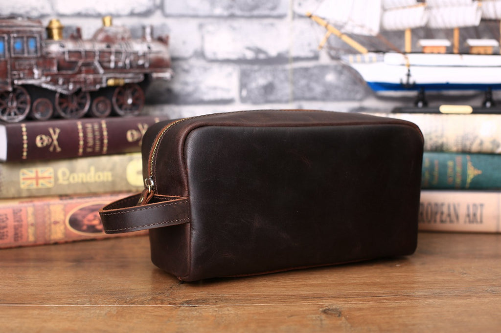 Personalized Groomsmen Gift, Leather Toiletry Bag for Groomsmen, Wedding Gift