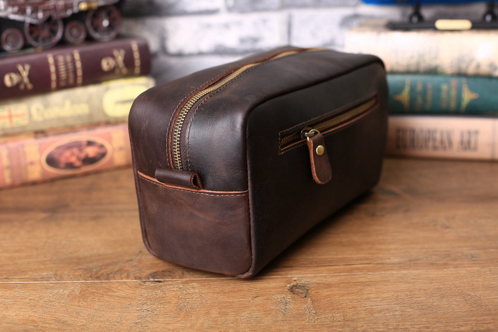 Personalized Groomsmen Gift, Leather Toiletry Bag for Groomsmen, Wedding Gift