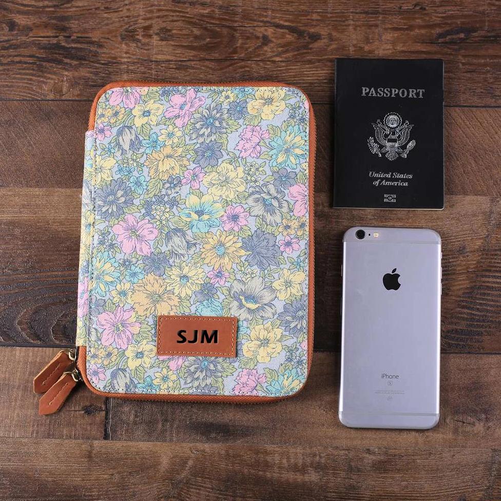 Groomsmen Gifts, Personalized Canvas Travel Wallet, Birthday Gift, Best Gift for Man