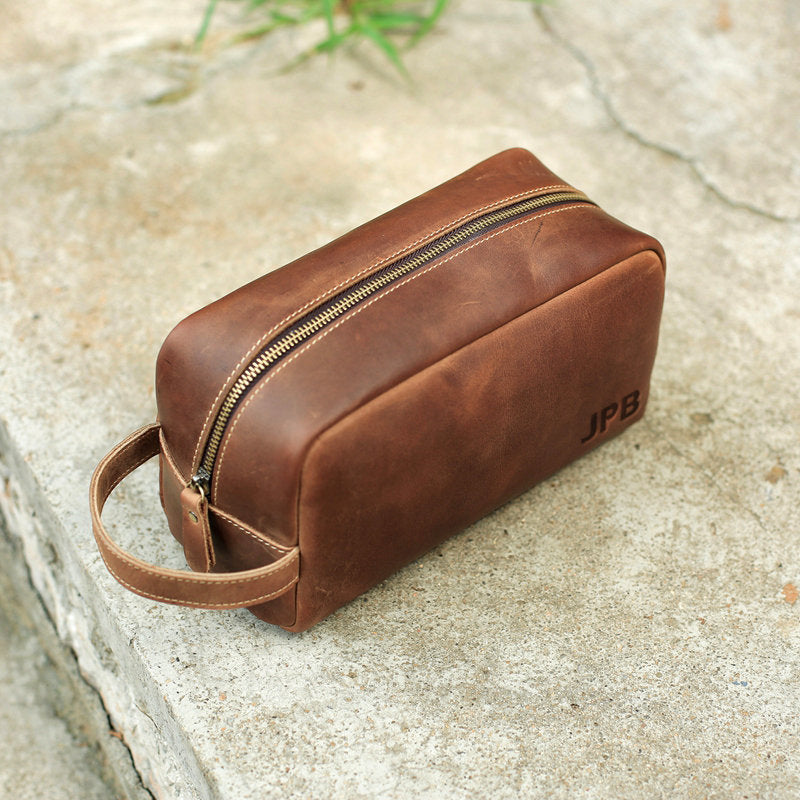 Groomsmen Gifts Personalized Leather Dopp Kit Toiletry Bag Groomsman Gifts Best Man Gifts