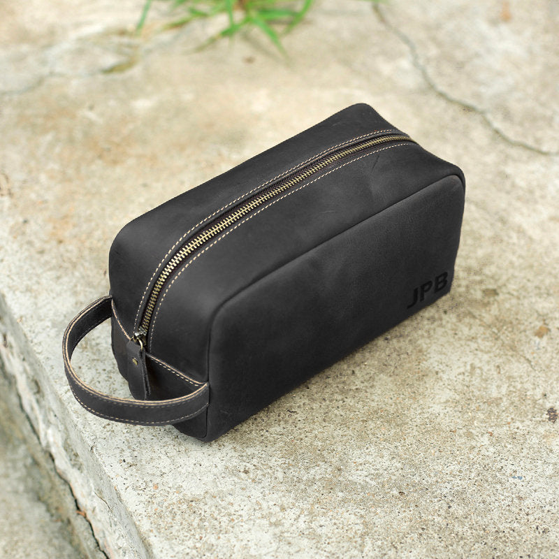 Personalized Groomsmen Gift, Leather Toiletry Bag for Groomsmen, Wedding Gift