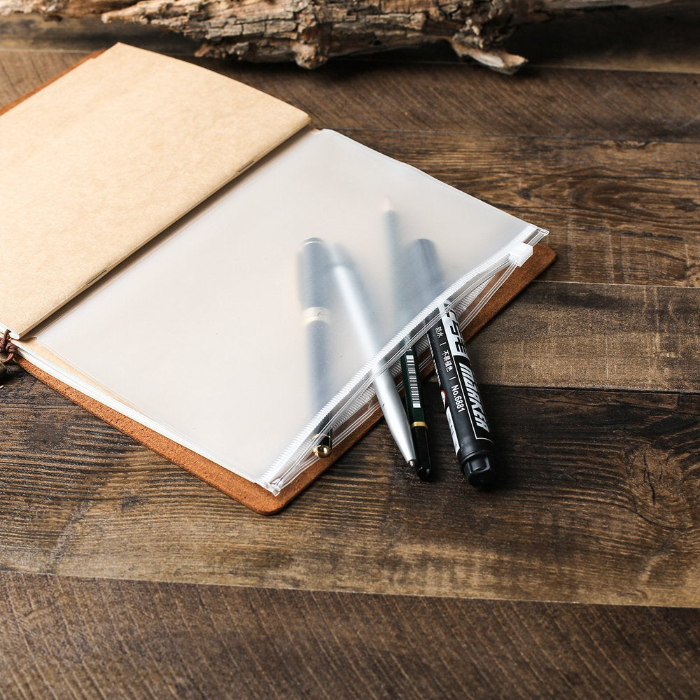 Personalized Refillable Leather Journal Notebook, Rustic Leather Travel Diary