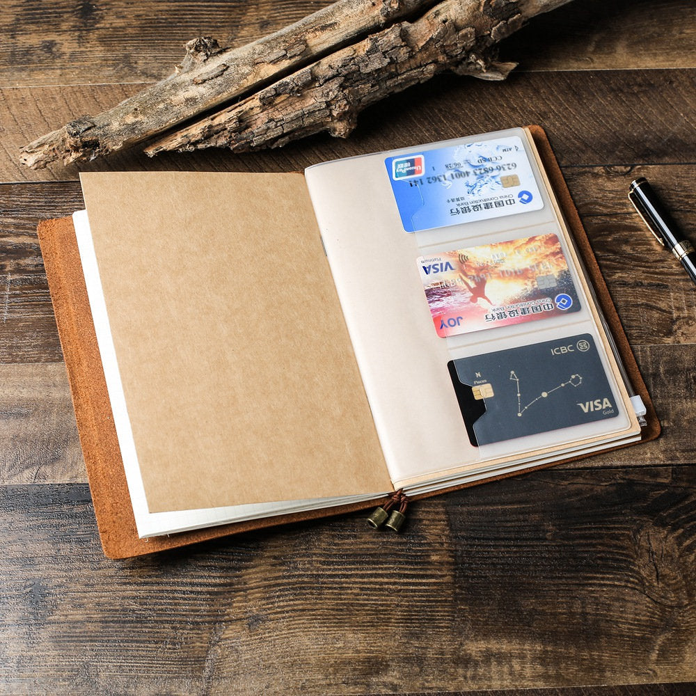 Personalized Refillable Leather Journal Notebook, Rustic Leather Travel Diary