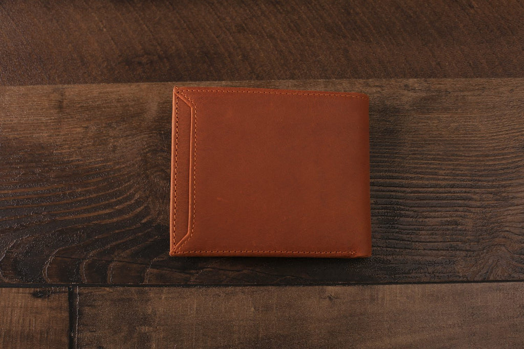 Personalized Leather Wallet, Slim Leather Wallet, RFID Mens Wallet, Groomsmen Gift